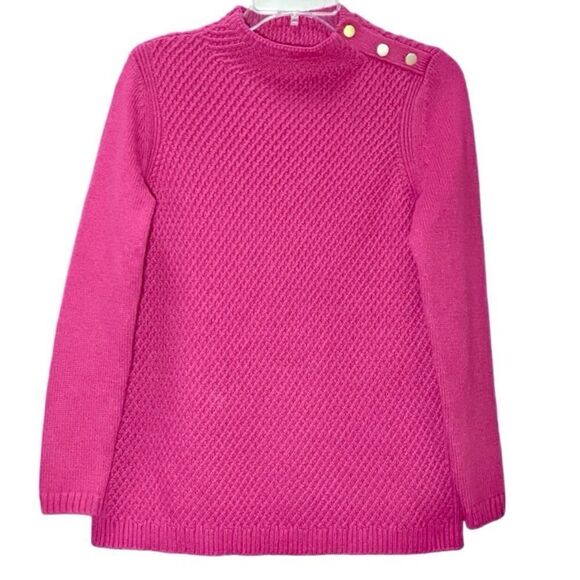 Talbots Mock Neck Sweater in Hot Pink Women’s SP - Picture 1 of 8